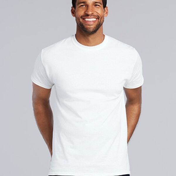 Men's Heavy Cotton White Tee Thumbnail