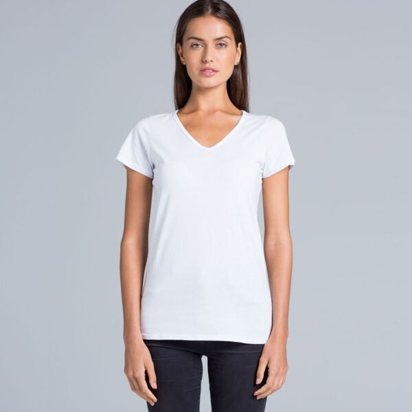 Wo's Bevel V Neck Tee (Clearance) Thumbnail