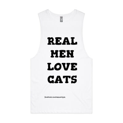 Real Men tank top white Thumbnail